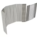 Modern Vertical Blinds Curtains with Gray And White Slats in Folded Adjustable Design