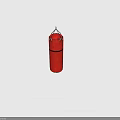 Everlast Supreme Red Punching Bag With Chain Hanging For Fitness Training