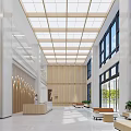 Hospital Outpatient Clinic Bright Lobby With Reception And Natural Light