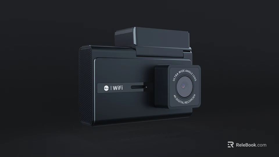 Black Commercial Electronic Device With WiFi And Ultra HD Camera Features 3d model 