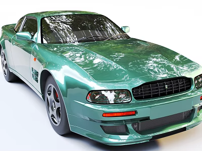 Green Car sports car Aston Martin 3d model