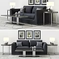 modern double sofa 3d model