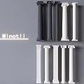 Stylish Decorative Minotli Columns Black And White Classical Modern Design Variations 3d model