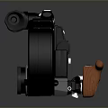Classic Black Motorcycle with Metallic Body Classic Exhaust Pipes and Headlight Design