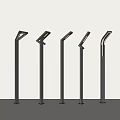 Modern Outdoor Lights With Black Gold Standing Design And Adjustable Heads