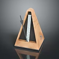 Wooden Triangular Metronome With Pendulum And Scale For Musical Practice 3d model
