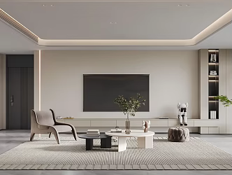 Modern Living Room Simple Living Room 3d model