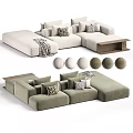 Modern Sectional Sofa With Decorative Pillows Throw Blanket And Multiple Fabric Color Options