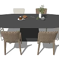 Modern Dining Table and Chair Combination 3d model