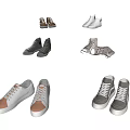 Various Fashionable Casual Shoes With Brown White Gray Styles And Design Options