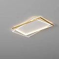 Modern Rectangular LED Ceiling Light With Black Frame And Sleek Thin Design For Even Illumination 3d model