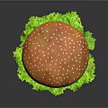 Delicious Juicy Hamburger With Sesame Bun Fresh Lettuce Tomato Slices Melted Cheese And Beef Patty