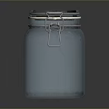 Transparent Glass Jar With Metal Clasp Lid For Airtight Food Storage Container