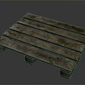 Rustic Wooden Pallet With Sturdy Slats And Reclaimed Wood Structure For Storage And Transport