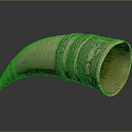 Handcrafted Musical Instrument And Art Supplies Featuring Carved Horn Intricate Patterns