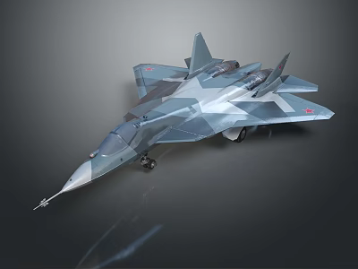 Modern Military Stealth Fighter Jet With Aerodynamic Design And Camouflage Paint 3d model