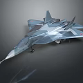 Modern Military Stealth Fighter Jet With Aerodynamic Design And Camouflage Paint