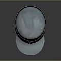 Gray Fabric Hat With Flat Brim Two Buttons Formal Military Style Design Look