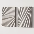 Modern Textured Wall Decor With Fan Shaped Patterns For Home Interior Design