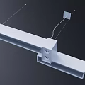 Modern White Rectangular Ceiling Light Featuring Suspended Sleek Structure For Interior Decoration