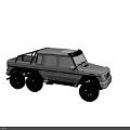 Silver Mercedes G Class 6x6 Off Road Vehicle With Rugged Exterior And Six Wheels