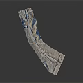 Aerial Curved Highway Road Network With Arid Terrain Interchange Lanes And Facilities