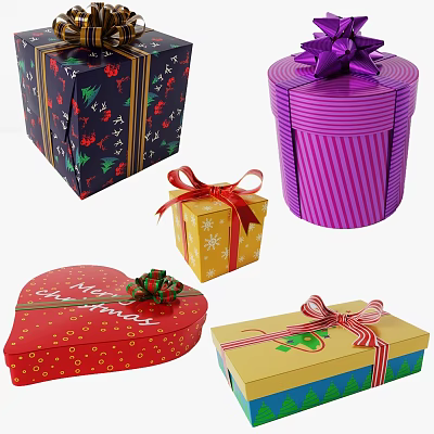 Modern Gift Box Gift Box 3d model