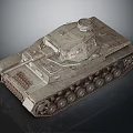 Vintage Military Armored Tank With Heavy Duty Tracks And Steel Hull