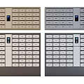 Commercial Smart Lockers With Digital Display And Multiple Color Options 3d model