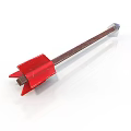 Traditional Red Arrow With Metal Shaft And Red Fletching Design