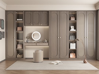 Modern Wardrobe Middle Style Wardrobe Middle Ancient Wardrobe model