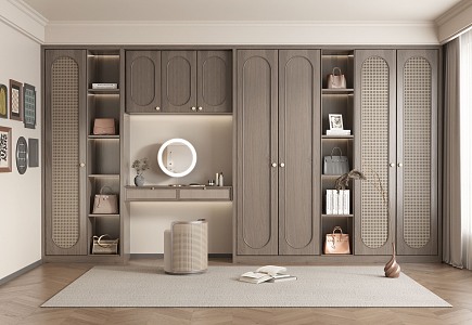 Modern Wardrobe Middle Style Wardrobe Middle Ancient Wardrobe 3d model