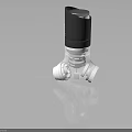 Transparent Household Water Dispenser With White Base And Black Lid