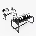 Fitness Equipment Dumbbell Rack With Heavy Duty Steel Frame And Multiple Dumbbells For Home Gym