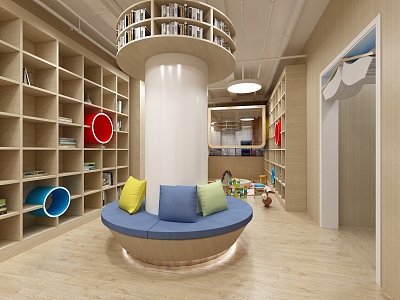 Modern Kindergarten Reading Room model