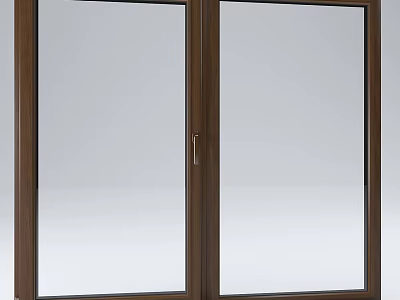 Modern Swing Door With Wooden Frame And Glass Panel For Interior Design 3d model
