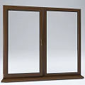 Modern Swing Door With Wooden Frame And Glass Panel For Interior Design