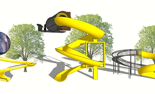 Modern slide children'slide 3d model