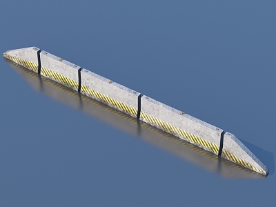 Cement Barrier Road Facilities 3d model