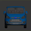 minibus minibus minivan driverless bus bus school bus van box car 3d model