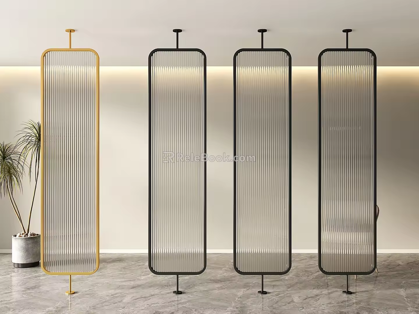 partition glass partition glass screen changhong glass partition screen partition 3d model