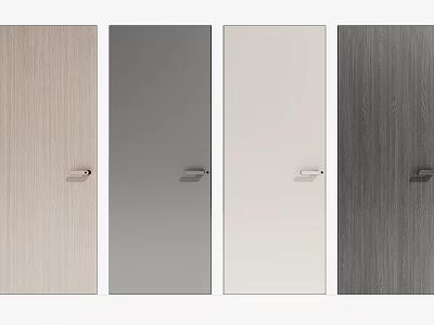 Flush Doors In Multiple Colors With Modern Sleek Design And Wooden Textures 3d model