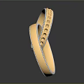 Elegant Gold Rings With Diamond Encrusted Edges And Intertwined Design