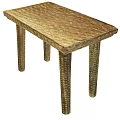 Hammered Bronze Stool Featuring Textured Surface and Ornate Patterned Legs