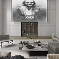 Modern Home Theater Room Interior With Comfortable Sofa Projector Screen And Surround Sound