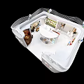 Modern Mall Store Interior Design With Open Layout Central Round Counter And Display Areas