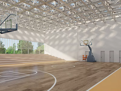 modern basketball hall 3d model