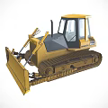 Yellow Komatsu Tracked Bulldozer With Front Blade And Cab For Construction Work