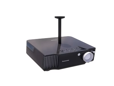 Panasonic Black Projection Monitoring Projector with Stand and Control Knobs for Security Surveillance 3d model