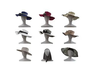 hat women's top hat 3d model